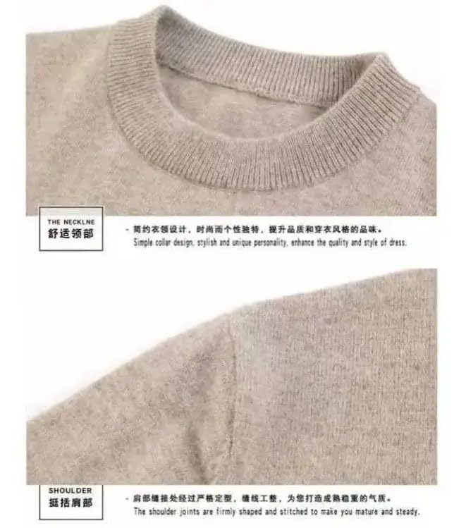 Men Classic Fit Knit Sweater Classic Round Neck Pullover Jumper Soft Solid Color Casual Knitted Sweaters2