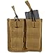 VooDoo Tactical 20-8585007000 M4/M16 Open Top Mag Pouch With Bungee System, Coyote, Double