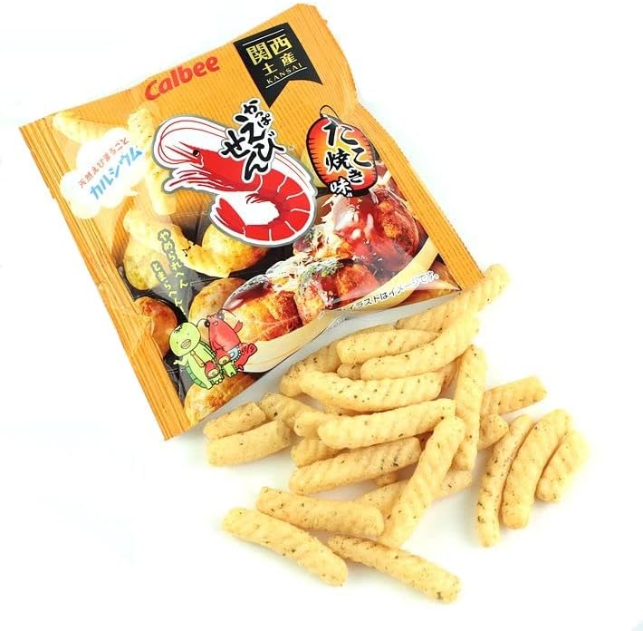 関西限定　かっぱえびせん　たこ焼き味　小袋８袋入り　×　２箱
