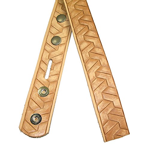 Zelikovitz Embossed Geometirc Weave Belt Blank Vegetable Tanned Cowhide (1-1/2")4