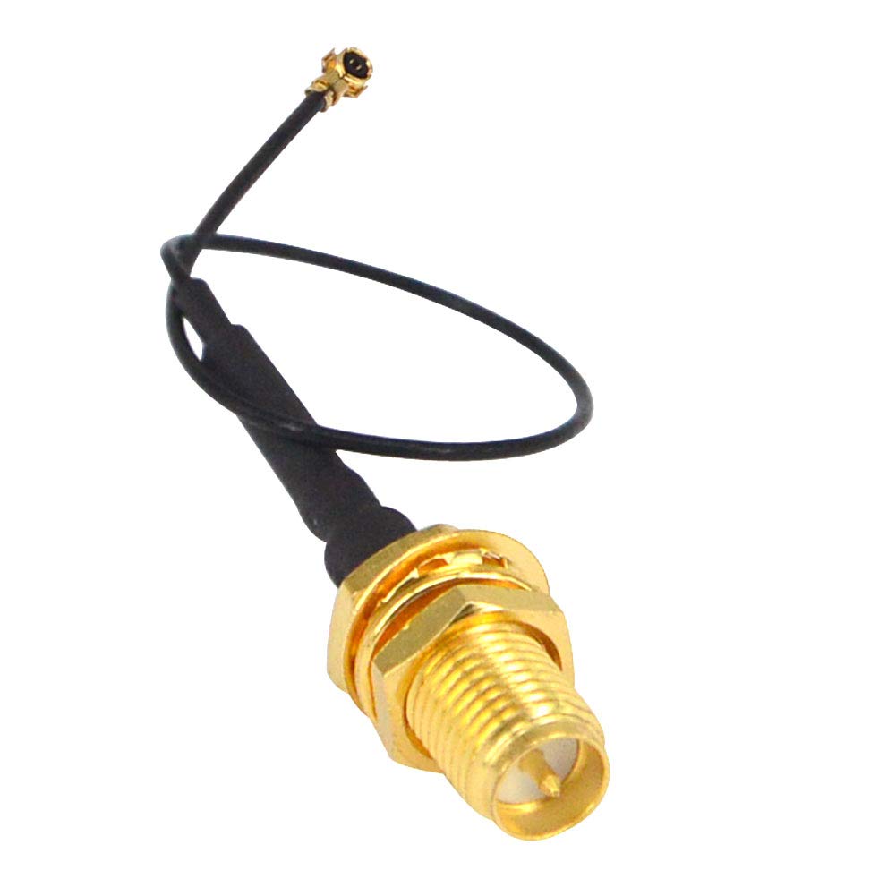 RF Connector Pigtail Cable MHF4 IPX IPEX U.FL to RP SMA Female Extension Cable 0.81 Cable 3.9 Inch (Pack of 2)(Black)