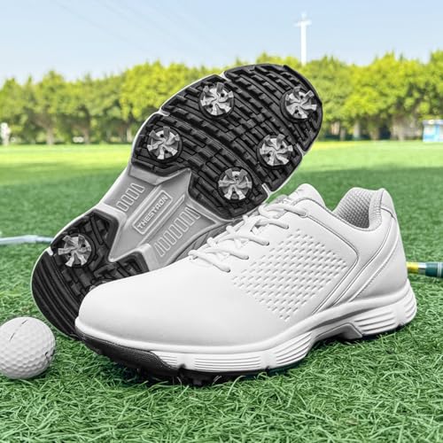 Tênis de golfe masculino impermeável Spikes tênis de golfe masculino para caminhada ao ar livre para