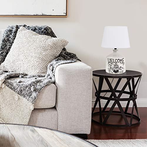Simple Designs LT1066-HME Welcome Home Rustic Ceramic Farmhouse Foyer Entryway Accent Table Lamp thumb #7