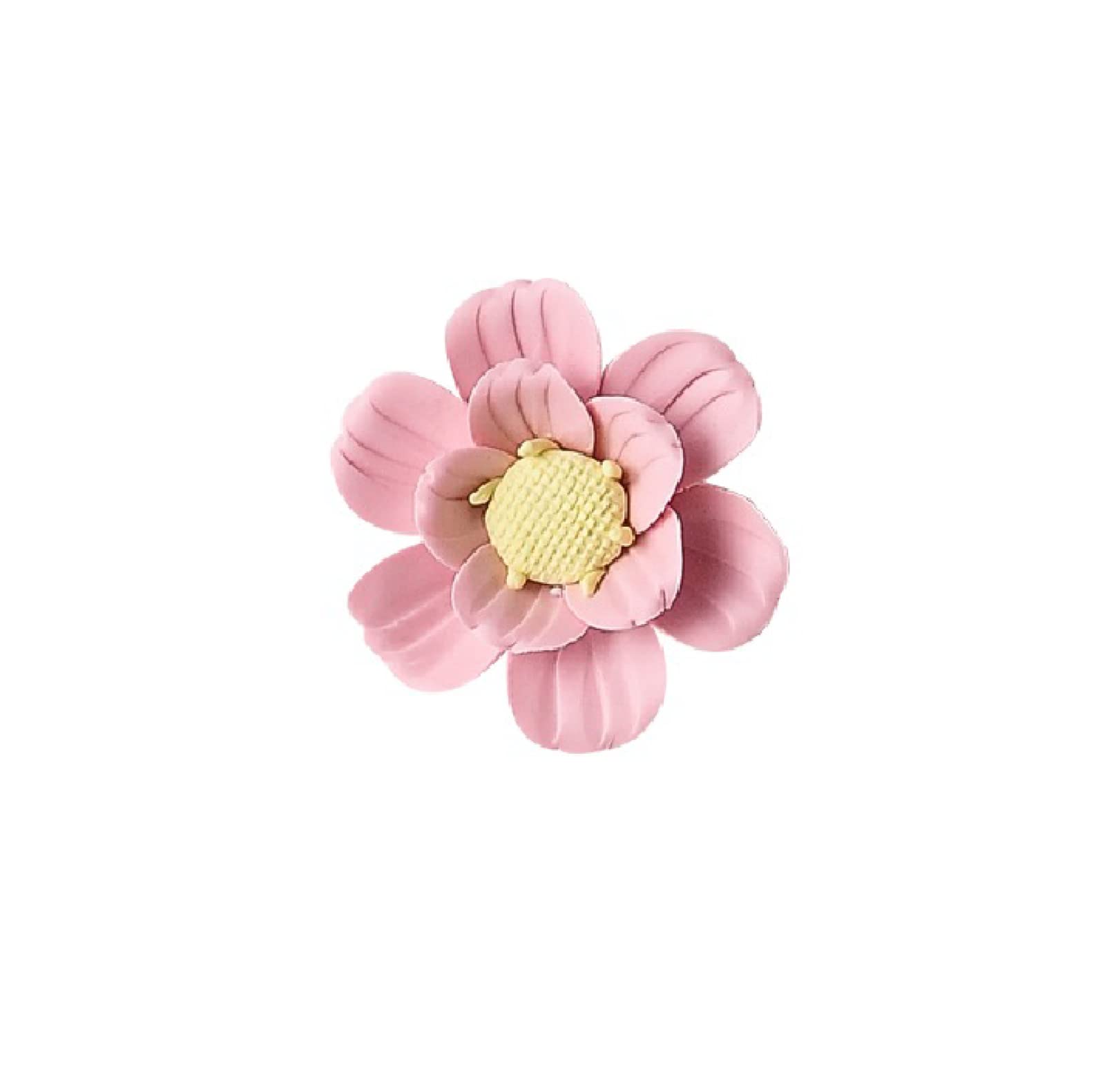 KJOLWHCQ Elegant Ceramic Flower Pink Begonia Flowers Handcrafted Sculpture 3D Wall Art Decor Home Living Room Office Wedding Gift