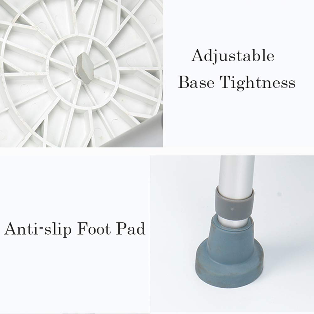 360º Giratoria Silla de Ducha para Ancianos,Taburete de Baño Médico Regulable con Pies Antideslizantes,Garantiza la Seguridad y la Estabilidad-Cargable 130KG