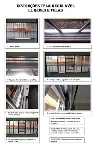 TELA para janela INOX Regulável Contra Roedores e Insetos