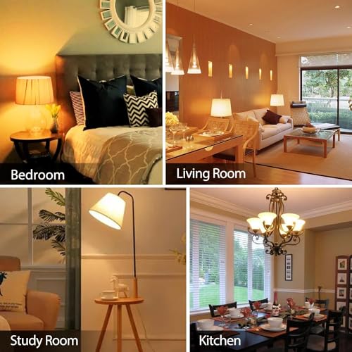 Image of TJOY A19 LED Light Bulbs Soft Warm White 2700K, 60 Watt Equivalent, Efficient 9W, E26 Standard Base, Non Dimmable Energy Saving Warm Light Lamp Bulb 800LM 120V, for Home, Bedroom, Living Room, 36 Pack