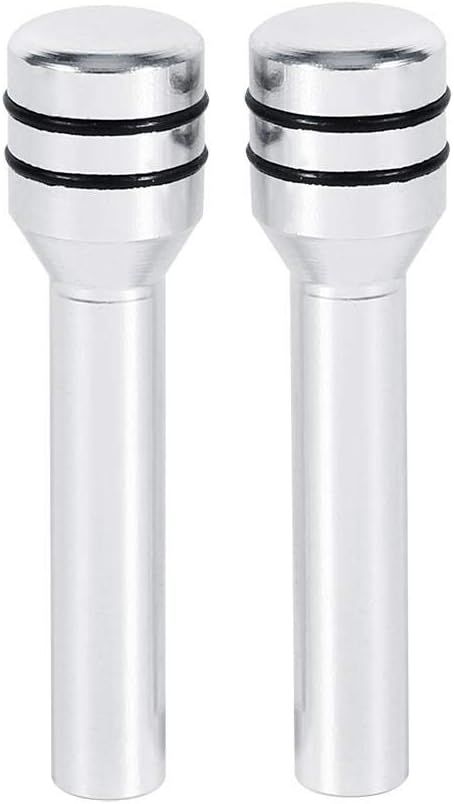 2PCS Interior Door Lock Knob, Door Lock Pins Cover Aluminum Interior Door Lock for Car(Silver)