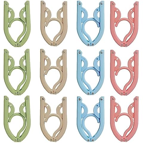 12pcs Portable Folding Travel Hangers Cover