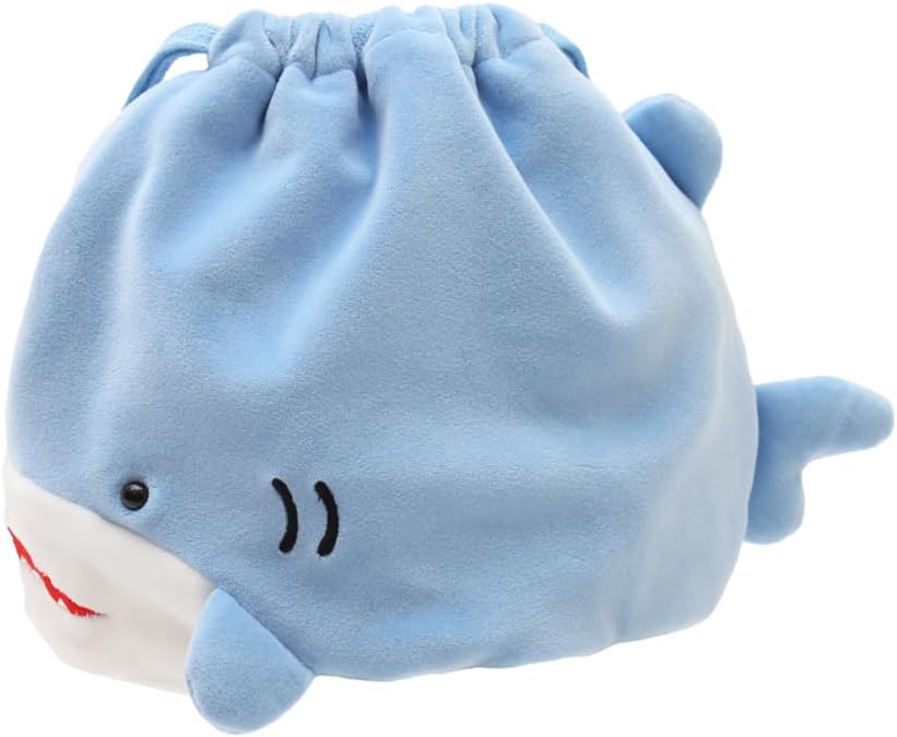 AS Know ZY8389 Souffle Animal Pouch, SS Shark, F, Drawstring Pouch, Animal