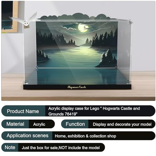 Image of Acrylic Display Case for Lego Harry Potter Hogwarts Castle and Grounds 76419 Building Set, Dustproof Display Box for Harry Potter Playset, Perfect Display Model ,Gift Idea for Adults