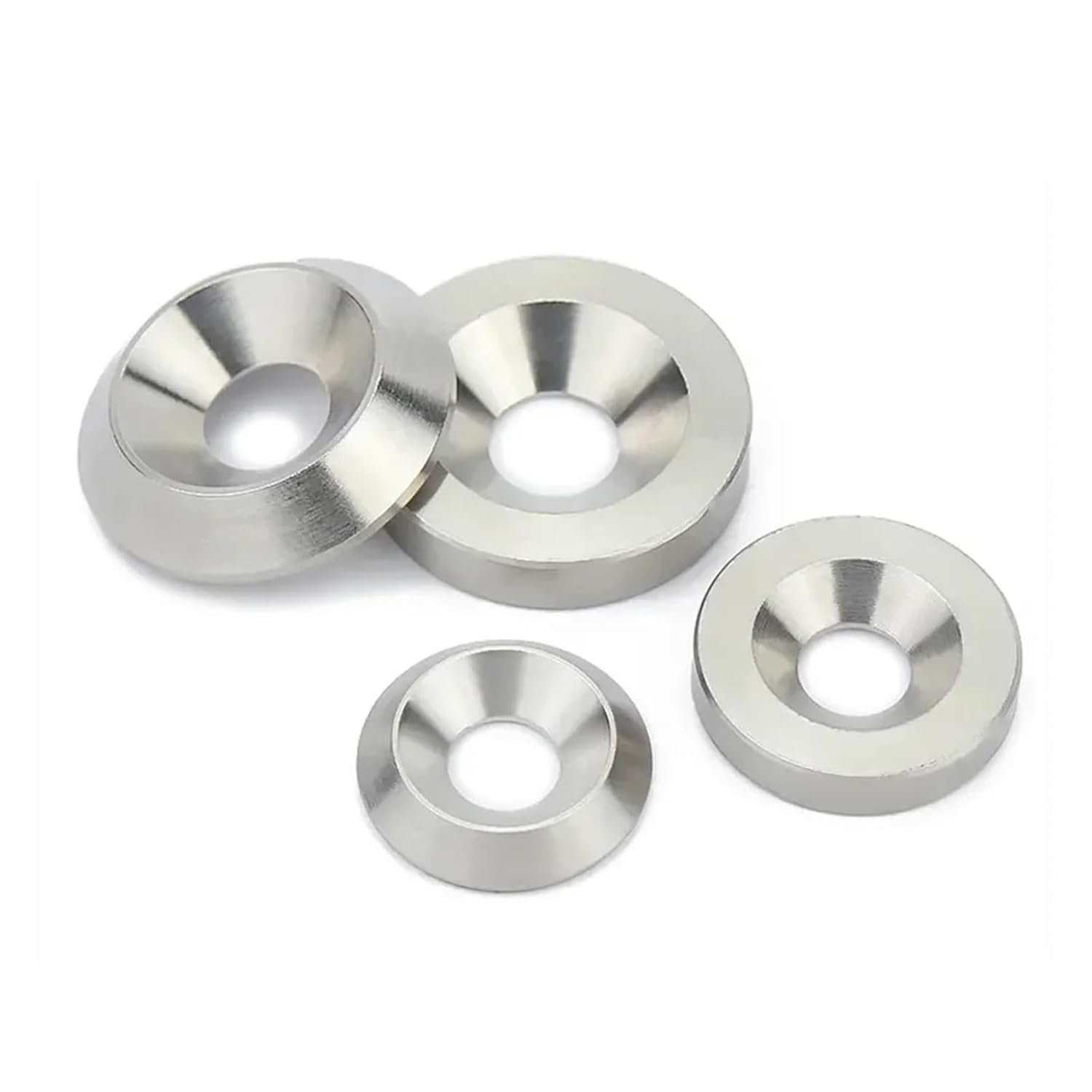 Conical Countersunk Washer 304 Stainless Steel Conical Washer Solid Countersunk Head Flat Gasket Concave and Convex Tapered Washers M3 M4 M5 M6 M8 M10(Flat M10x30x6 2Pcs)