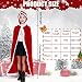 YISKY Roter Weihnachtsumhang mit Kapuze, Damen Santa Claus Kostüm, Rot Samt Mantel, 100 cm, Unisex, Elegantes Design, Perfekt für Weihnachten, Silvester, Cosplay & mehr