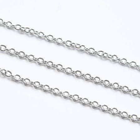 Amazon サージカルステンレス 316l あずきチェーン シルバー 50cm 切り売り ステンレス パーツ 金属アレルギー対策 アクセサリーパーツ アクセサリーパーツ 通販