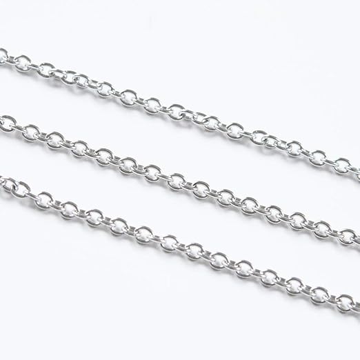 Amazon サージカルステンレス 316l あずきチェーン シルバー 50cm 切り売り ステンレス パーツ 金属アレルギー対策 アクセサリーパーツ アクセサリーパーツ 通販