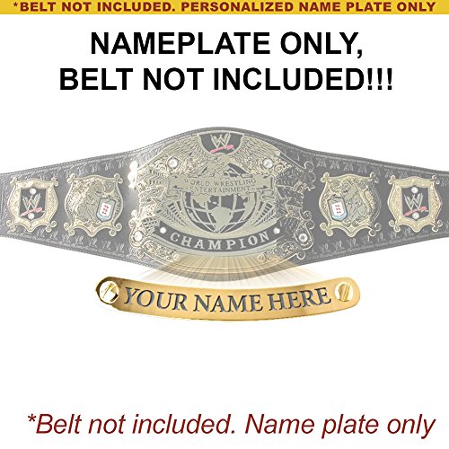 Figures Toy Company Personalized Nameplate Compatible with Adult WWE Undisputed Version 1 Championship Replica Belt