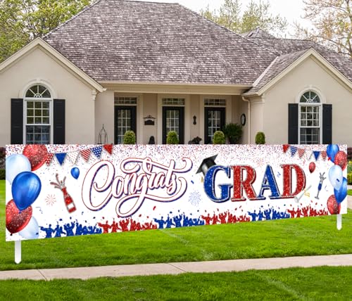 Image of 2026 Graduation Decorations-Large Congrats Class of 2026 Banner Congrats Grad Yard Sign Banner Decoration for for Graduation Party Supplies Graduation Decorations 2026