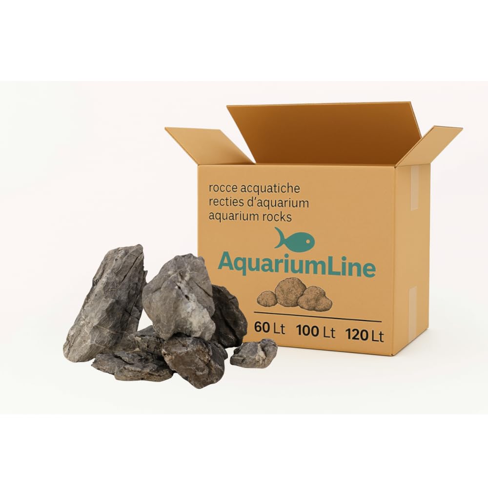 Aquariumline Whimar Scenery – Kit Rocce Naturali per Aquascaping – Rocce per Acquario Iwagumi, Hardscape Plantacquari, Layout Naturale, Decorazioni Acquario, Materiale Inerte, Pronto all’Uso (120 Lt)