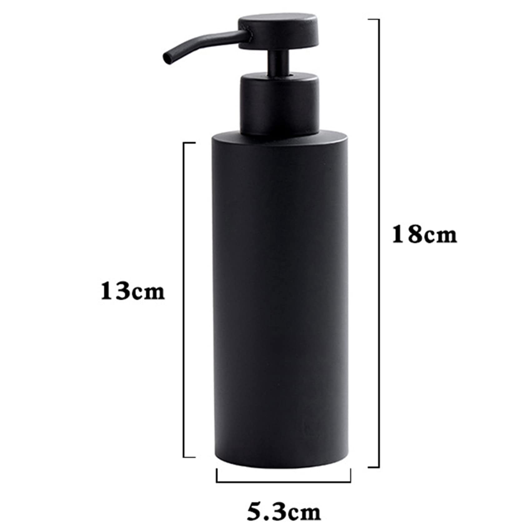5X Distributore di Sapone per Le Mani - Distributore di Lozione da Banco in Acciaio Inossidabile per Piatti, Lavaggio Liquido Nero, Metallo Spazzolato,