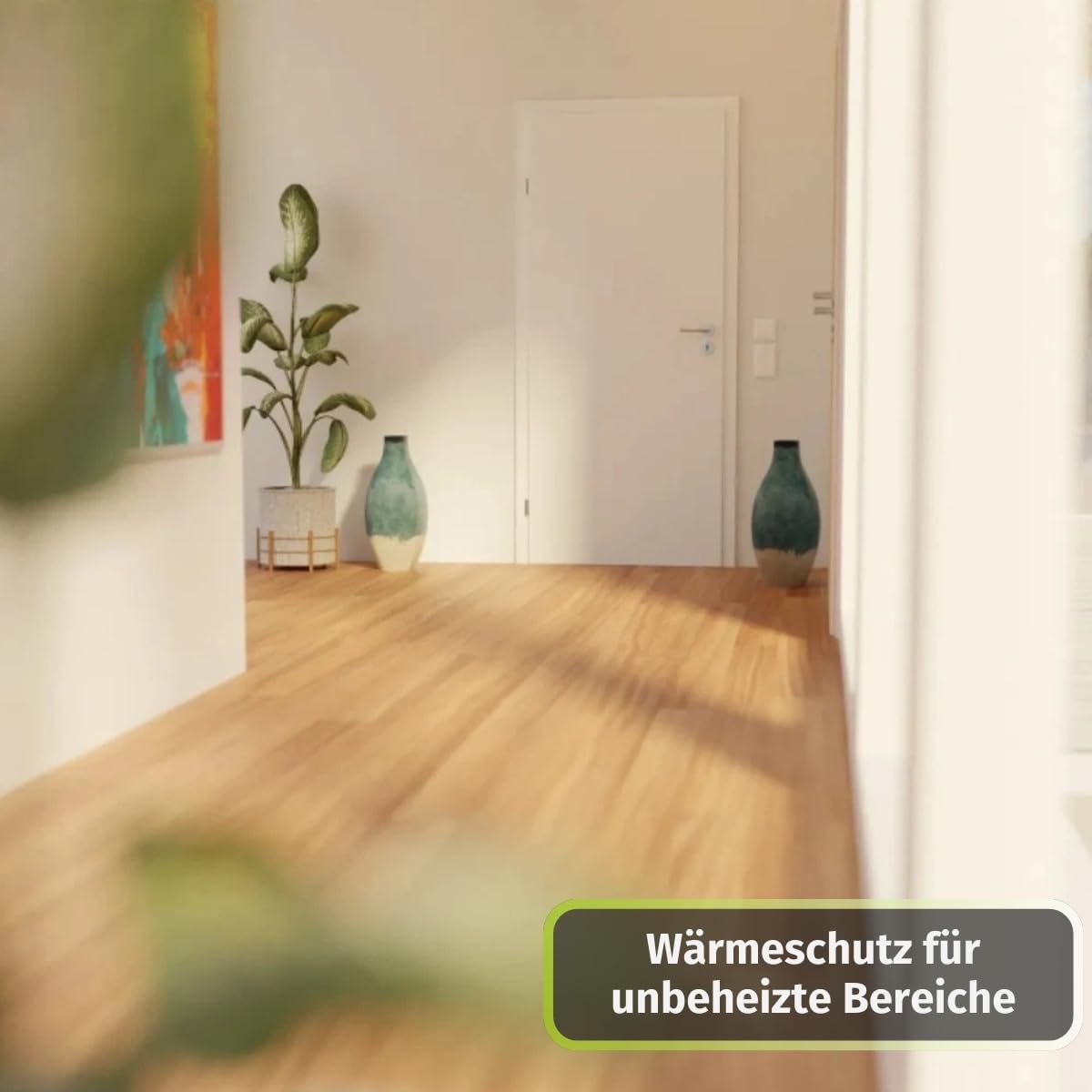HORI Wohnungseingangstür mit Schallschutz Weiß RAL9016 glatt - DIN A4 links/rechts - massive Vollspan-Mittellage - Designkante & Profilzylinderschloss - ohne Rahmenteile -860 x 2110 x 40MM