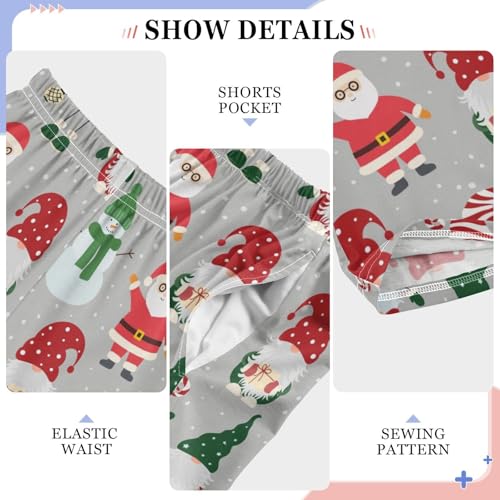 Lovely Gnomes Snowman Boys Long Pants Soft Trousers Elastic Waist Kids Lounge Bottoms with Pockets S-XL4