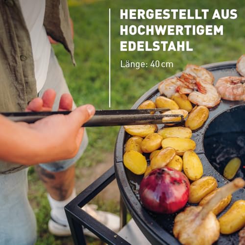 Pince à viande stable höfats noire 40 cm pour barbecue haut de gamme - 3