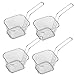 Frittierkorb Klein Servierkörbchen Edelstahl für Pommes Mini Pommes Körbchen Pommeskörbchen Friteusenkorb Frittierkörbchen zum Servieren für Pommes Frites Garnelen Zwiebelringen (4pcs)