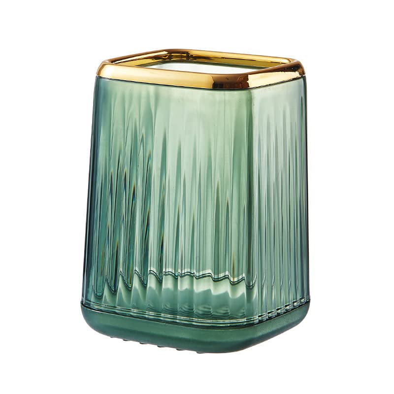 Daphilly Pen Holder for Desk,Plastic Pencil Holder,Makeup Brushes Cup, Green Pen Pencil Organizer Desktop Supplies and Desk Accessories for Women, Pen