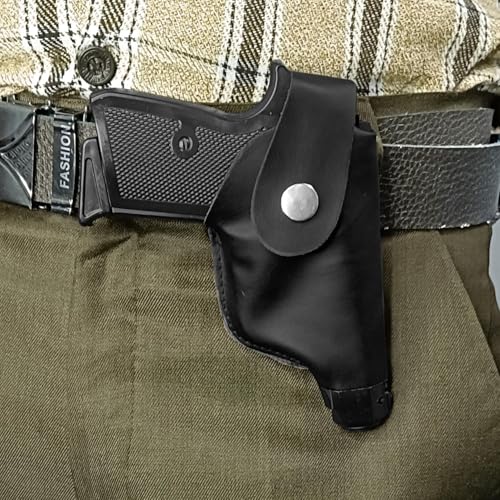 Image of 508 Lighter with Safety Lock Heavy Metal Made Black Color Gun Shape Gas Lighter with PU Holster | Dummy Gun Jet Flame Butane Refillable Lighter