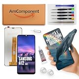 AmComponent - display di ricambio per SAMSUNG GALAXY A12 2021 SM-A127 LCD schermo touch screen vetro | Componente di ricambio con luminosità intensa e risposta al tocco reattiva