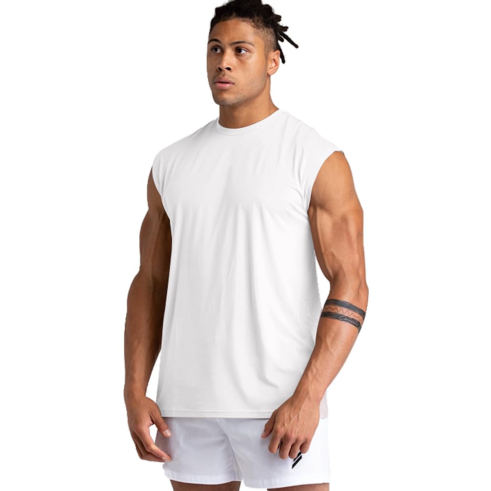 Holure Confezione da 3 canottiere da uomo con scollo rotondo