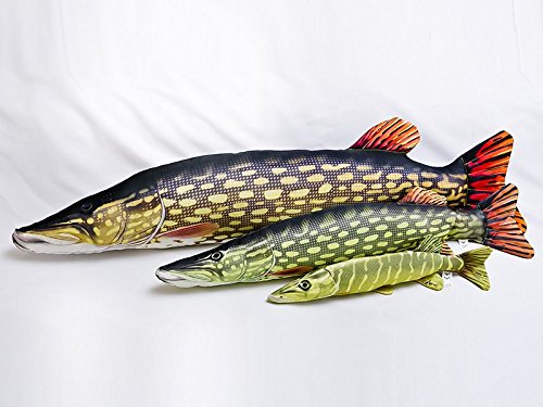 Kissen Fisch der Hecht Giant 110 cm Kuschelfische Kuscheltie Kopfkissen Plüschtier – Bild 3