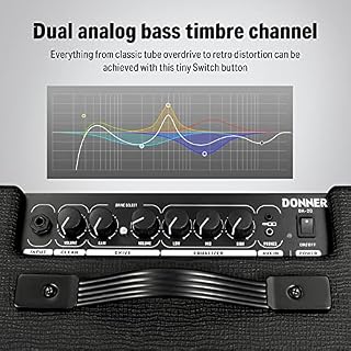 Donner DA-20 Amplificateur pour Guitare électrique avec haut-parleurs 8″ avec circuit de son propre et distordu à deux canaux - Les Beatles, Paul McCartney, John Lennon, RIngo Starr, George Harrison Donner DA-20 Amplificateur pour Guitare électrique avec haut-parleurs 8" avec circuit de son propre et distordu à deux canaux – Image 5