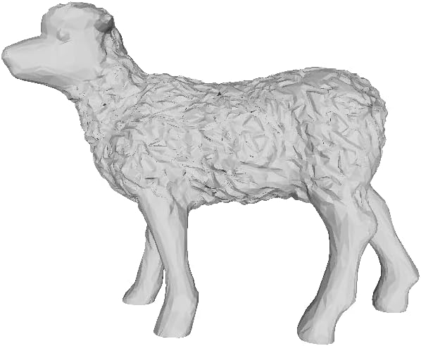 Printle Animal Ewe Sheep-Sheep/Ewe/Lamb Standing on All Four Legs, with its Head Held Up and Turned Slightly to the Left Figure for Dioramas and Model Train Sets Choose Your Scale