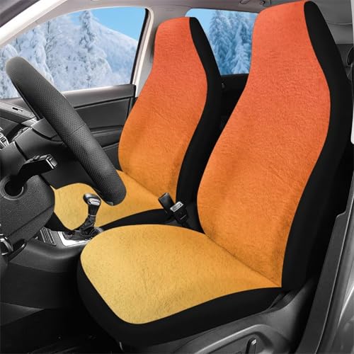 Housse de sièges auto 52x138cm orange souple pour sièges avant de voiture et SUV