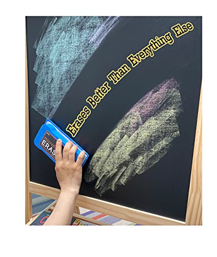 Huntz Dustless Chalk With Microfiber Eraser (Washable & Reusable) (12 White Chalks 12 Colored Chalks With Eraser) #TOP2