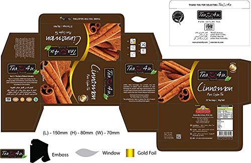 Tea4U Flavored Black Teabags - Original Ceylon Tea (Cinnamon) #TOP5