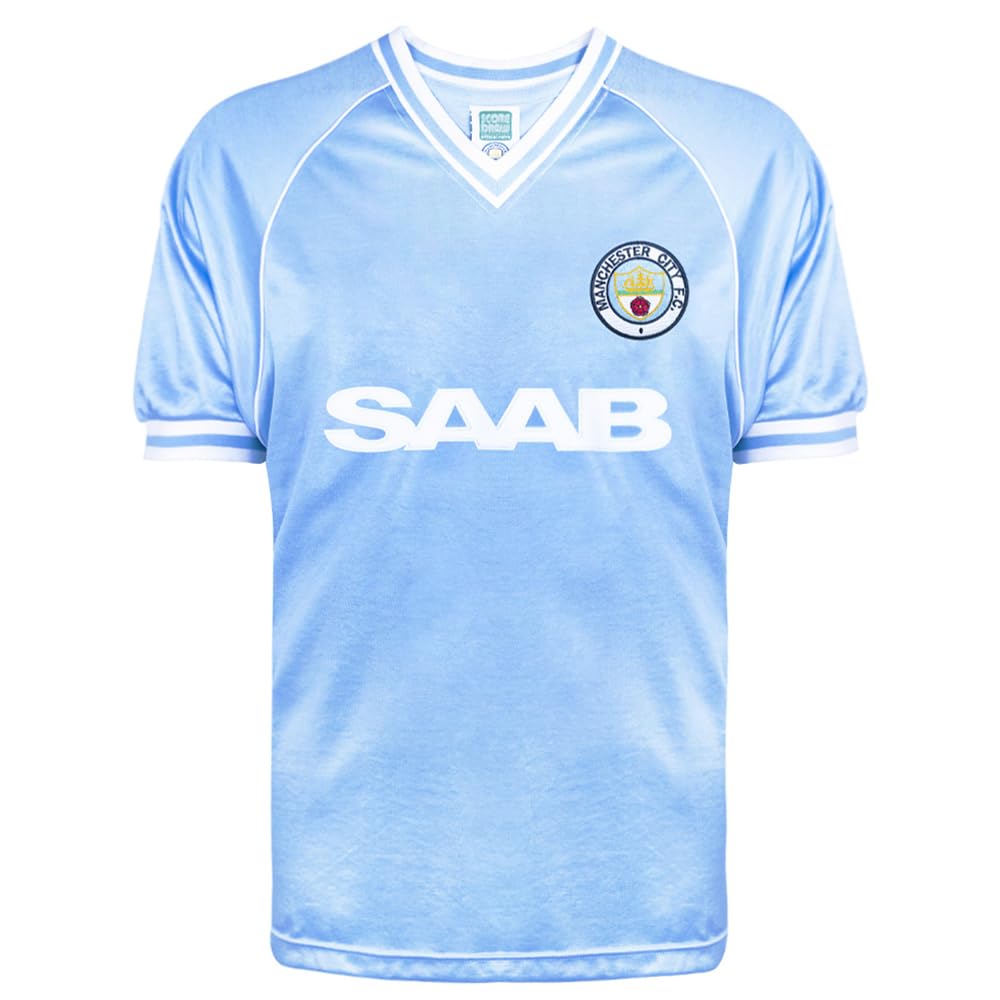 Score Draw Manchester City 1982 Retro Football Shirt