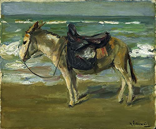Tableau Rouler sur la plage à gauche Max Liebermann pour grand salon lumineux de 60x90cm