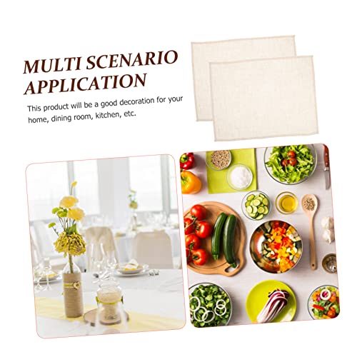 OKUMEYR 6 Unidades Guardanapos De Algodão De Linho Tapetes De Cerveja Jogos Americanos De Bainha Len