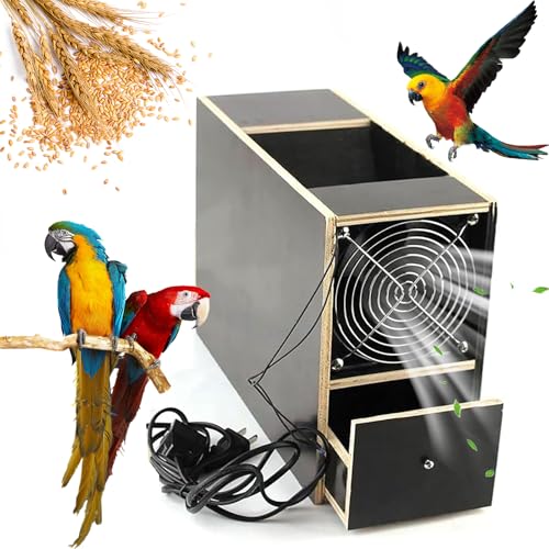 Separador limpiador de semillas, limpieza eléctrica para granos, máquina de eliminación de cáscaras, caja de montaje de madera para loros y granos diversos