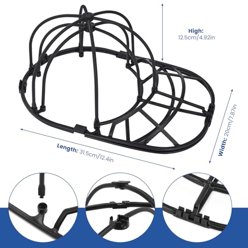 Acsatont Cap Waschmaschinen Form, Cap Washer für Baseballmützen, Zusammenklappbares Basecap Waschgestell Protector Halter mit Rahmen, Shaper & Protector Form für die Wäsche Cap Waschen