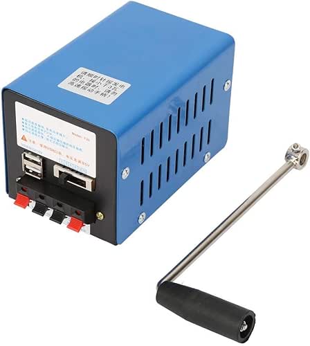 DEWIN Manual Generator,Hand-cranked Generator Charging Portable 2000RPM Efficient USB Charging