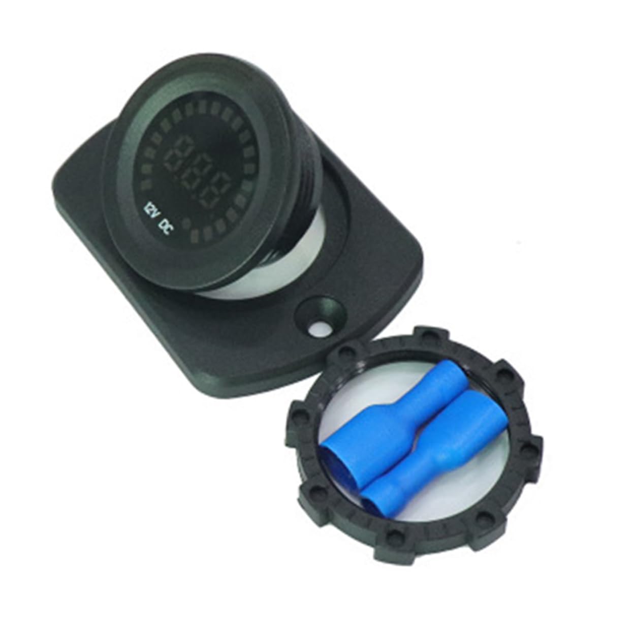 iplusmile 3pezzi Voltmetro Digitale Per Auto e Misuratore Di Batteria Con Schermo Led Display Capacità Batteria Per Camper Suv Utv e Veicoli Fuoristrada