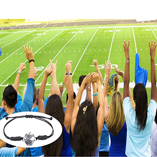 Uomnicue 12 Pack Basketball Bracelets Adjustable Baseball Charm Alloy Bracelets Gifts For Boys Girls Teens, Handmade Braided Rope Baseball Sports Bracelets Team Players Baseball Party Favors #TOP5