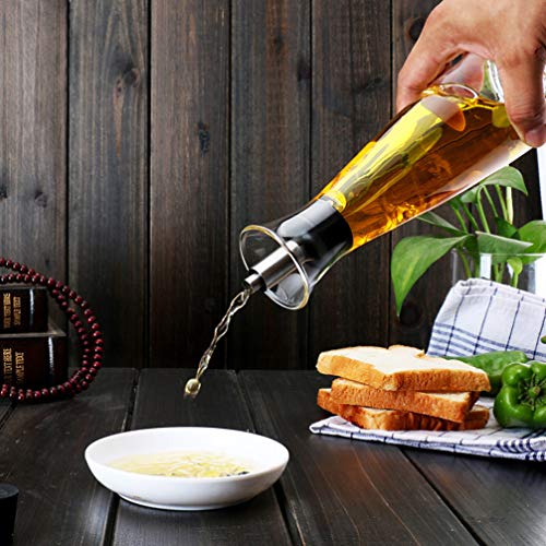 Garrafa de óleo de oliva de vidro Cabilock, 500 ml, dispensador de óleo de vinagre para cruzeiro, co