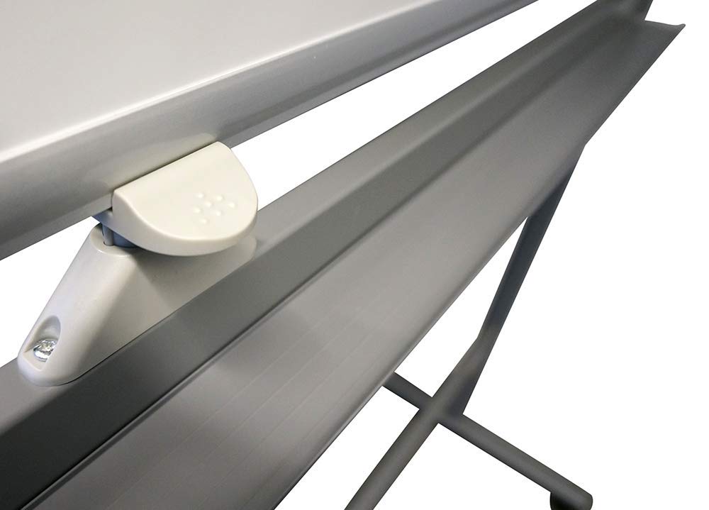 Tableau blanc magnétique - Double surface - Support sur roues (120 x 150 cm)