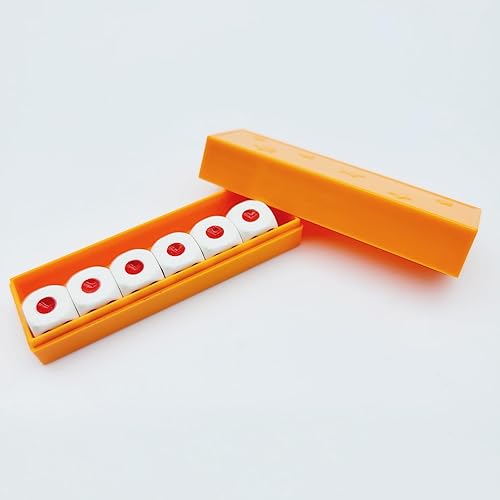 Juego de 6 dados de predicción flash de predicción, truco de magia clásico, dados cambiantes de efecto de magos, 3.35 x 1 x 1 pulgadas