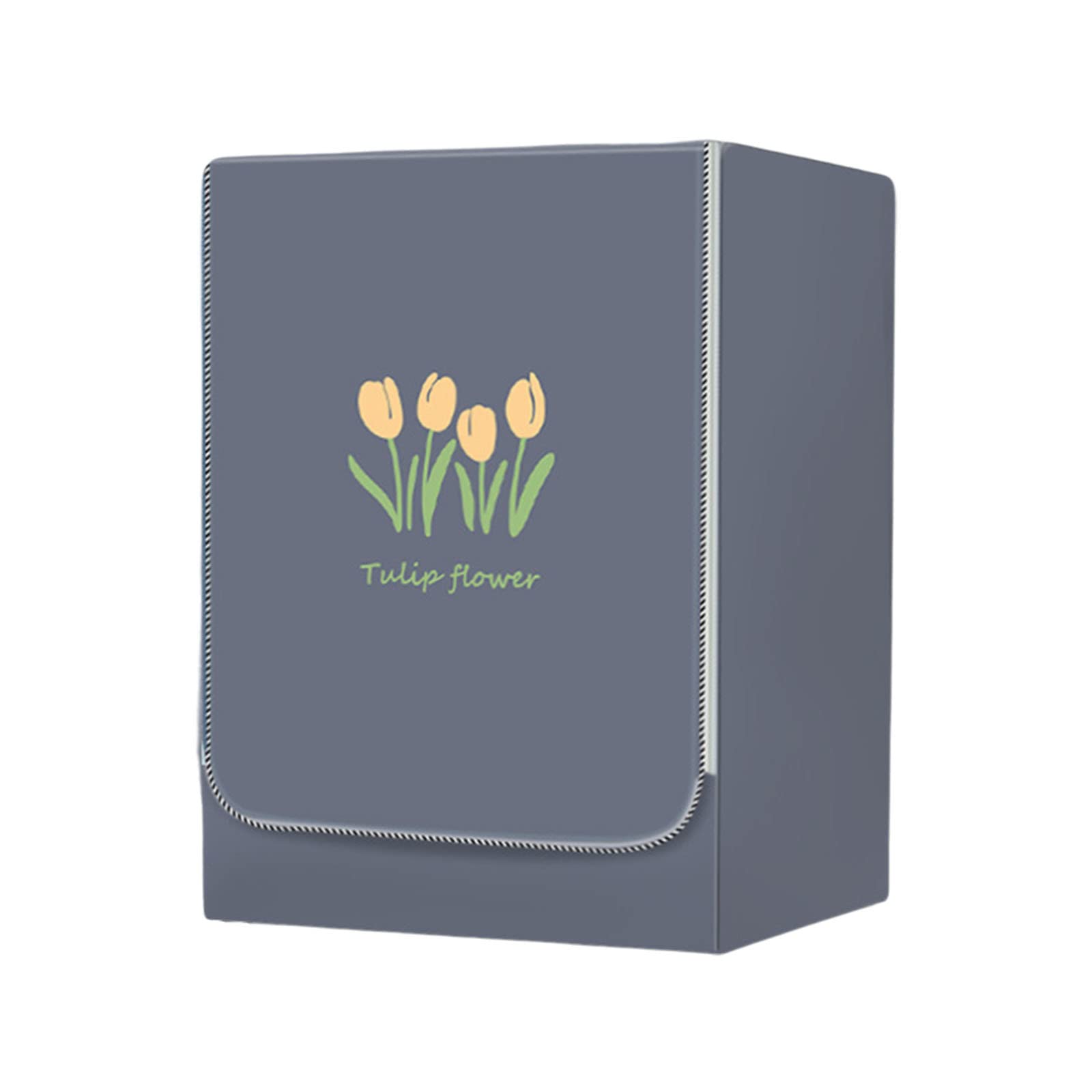 FANSU Washing Machine Cover Waterproof Dustproof Grey Front Load Washer Dryer Machine Cover Protector Sunscreen Washer Protection Tumble Dryer Cover (M-capacity 8-10kg,Tulip)