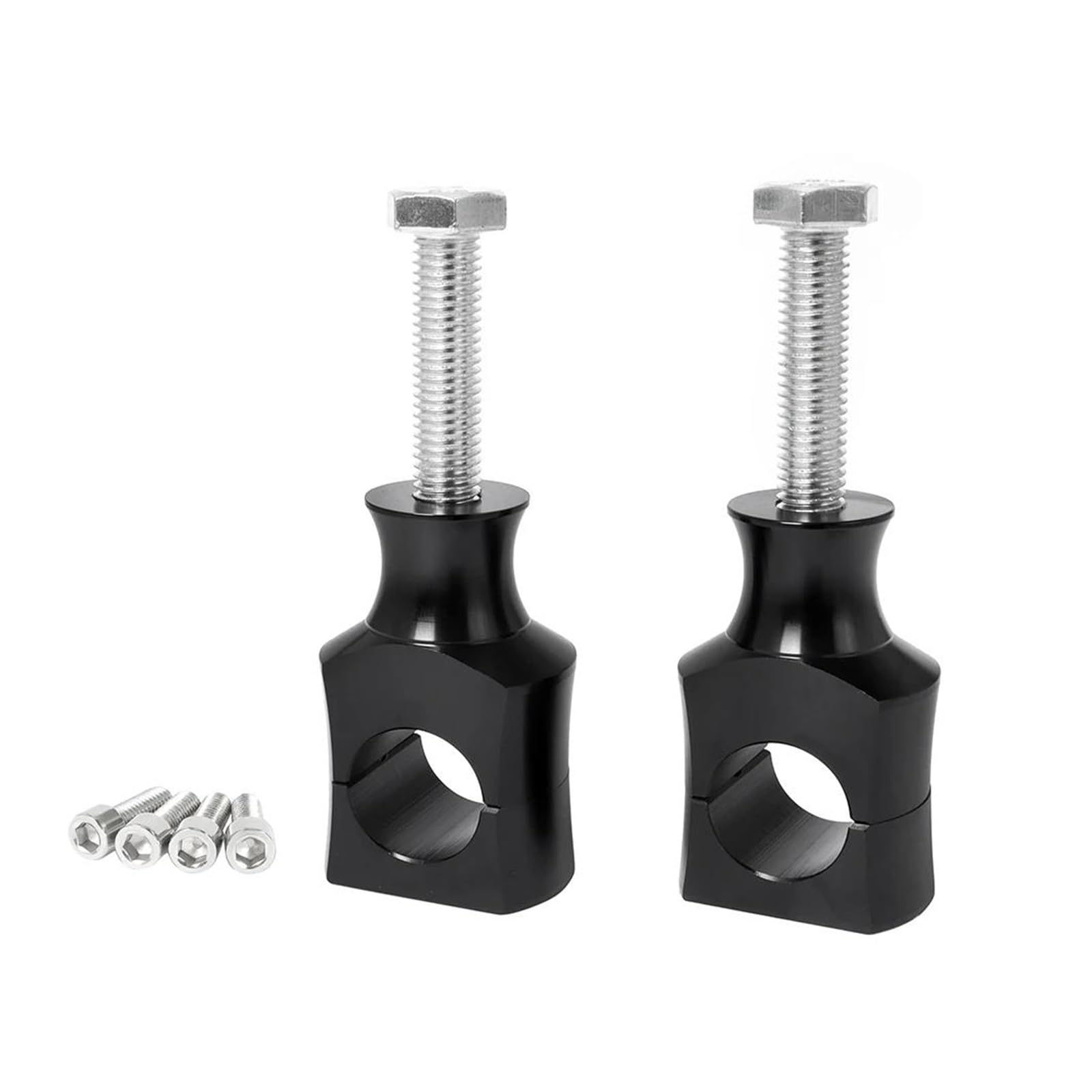 Abrazadera Manillar 1 Par Abrazaderas Universales 1 Pulgada Y 25 Mm Para Manillar Motocicleta Dyna Sportster Aluminio Color Negro Elevador(25mm black)